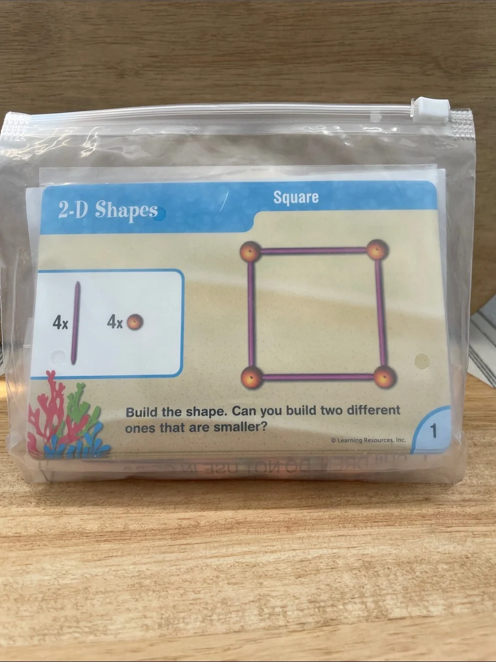 SALE! NWT Learning Resources Dive into Shapes Quadrilaterals - White & Blue